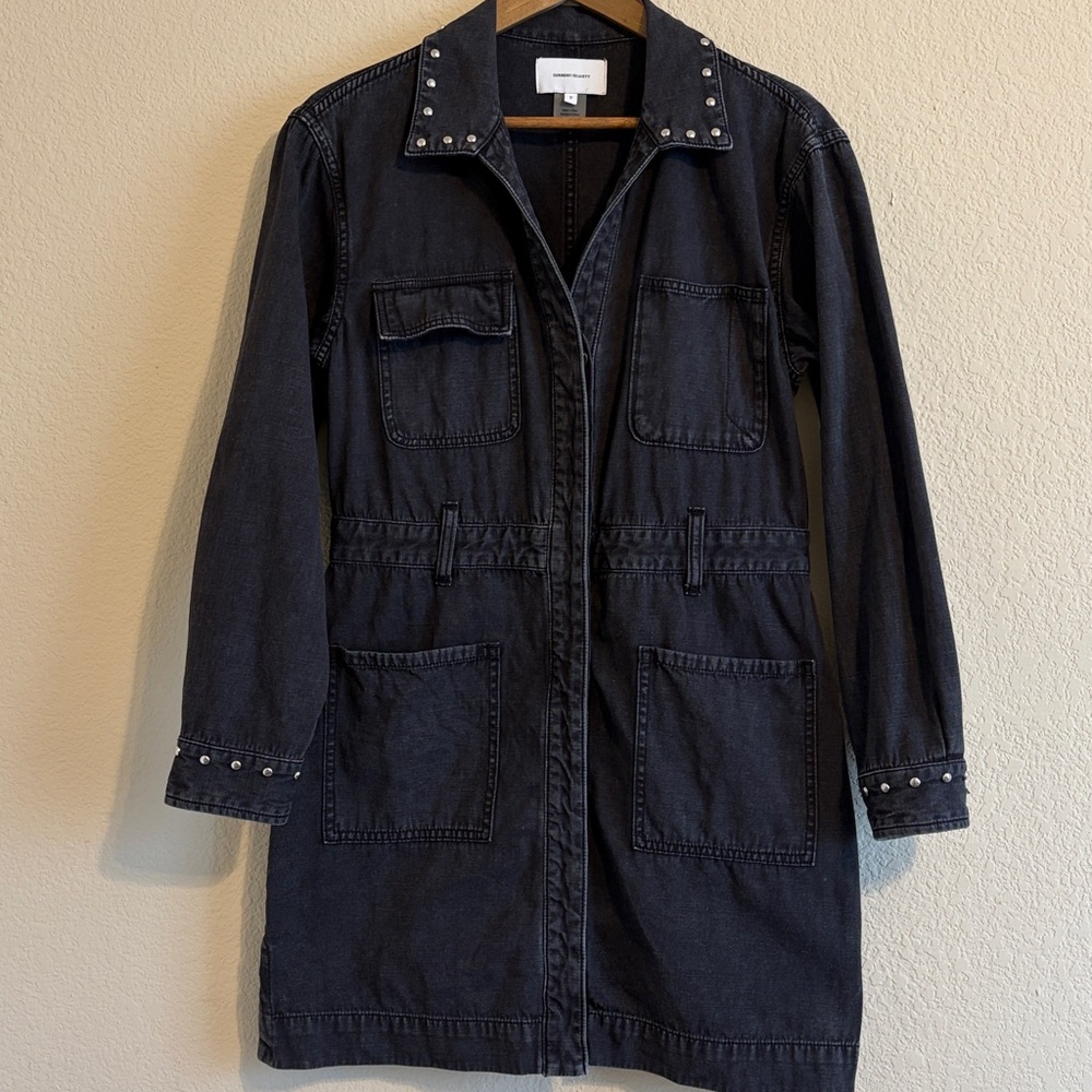 Current/Elliott The Debbie Studded Belted Shirt Dress Size 2